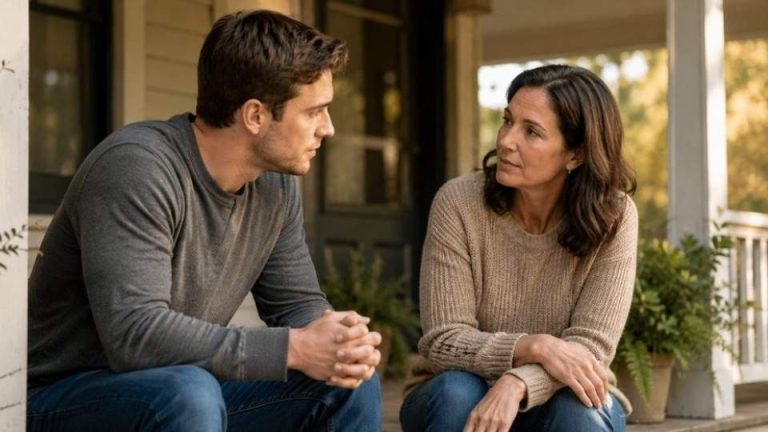 Family member gently raising concerns about a loved one's drinking during the middle stage of alcoholism