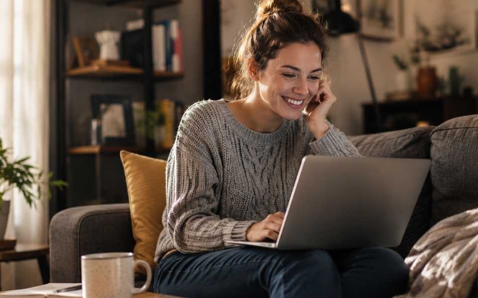 A woman stays connected after treatment through Simple Path recovery's alumni program.