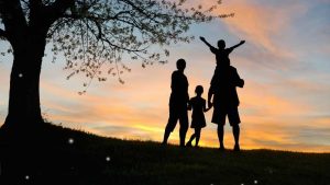 Addiction Is a Family Sport hero image of a family coping with addiction together.