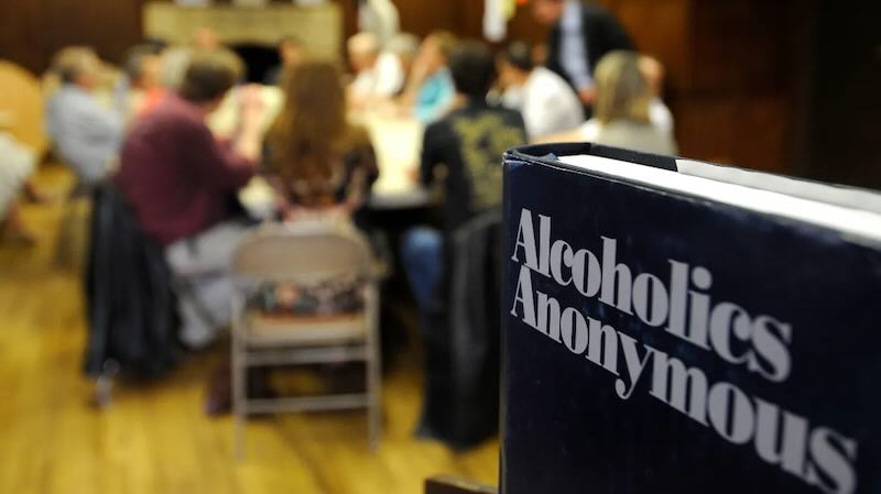 Alcoholics Anonymous - Text Shown On a Book