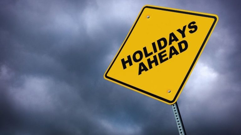 How To Stay Sober During The Holidays hero image warning of the dangers of the holiday season for recovering addicts.