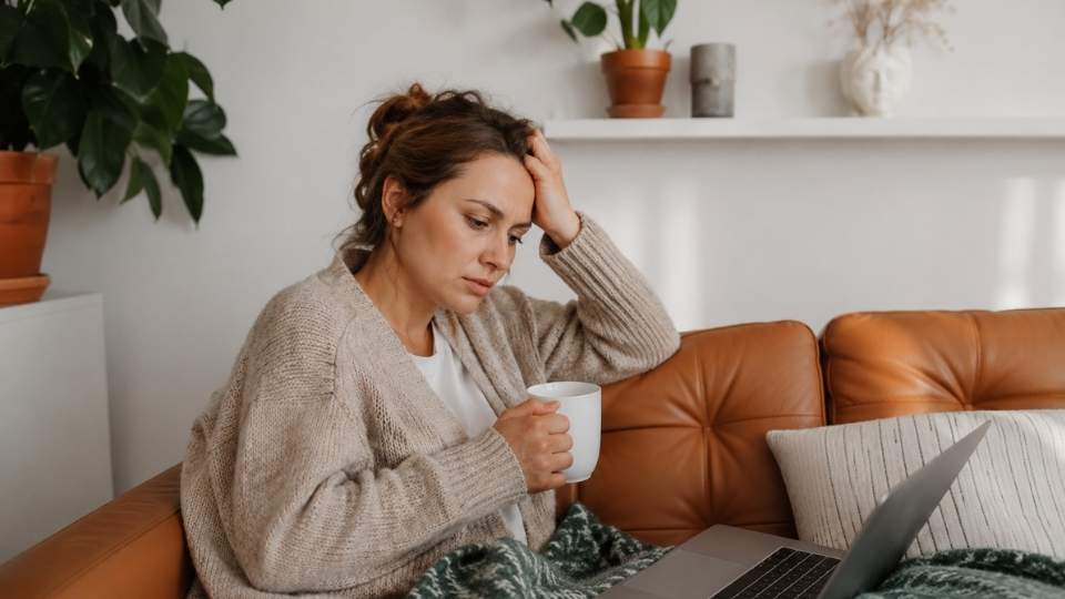 Top 4 Mistakes To Avoid In Early Recovery a woman looks up the answer to this question on her laptop.