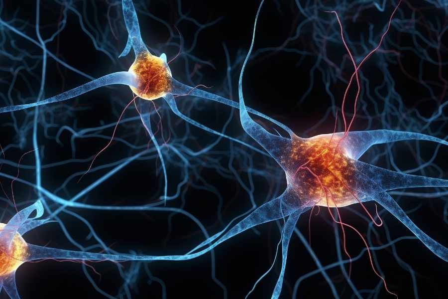 What is Brain Mapping Used for in Addiction Treatment an artist rendition of neurons in the brain depicts about the brain affects addiction.