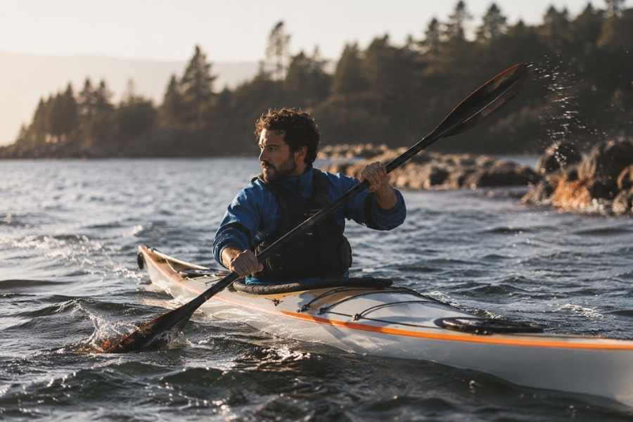 a man enjoys a kayaking adventure therapy experience