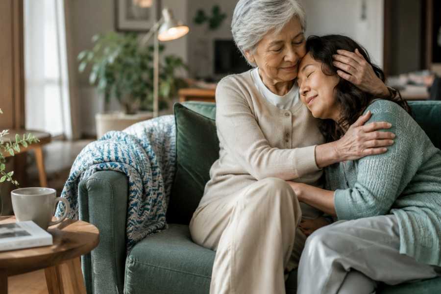 a mom and daughter find common ground in family therapy for addiction.