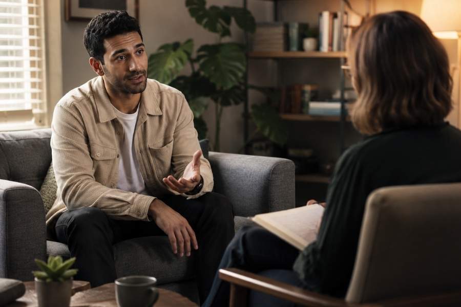 a DBT therapist meets with a client in dialectical behavioral therapy.